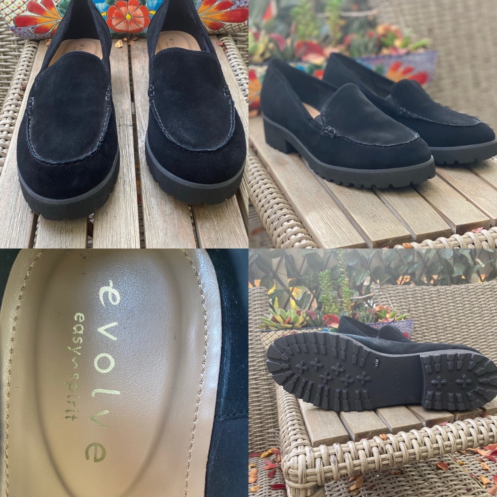 Easy Spirit suede lug sole loafer